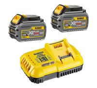 Pack 2 batteries FLEXVOLT 54V 6Ah + 1 chargeur en boite carton - DEWALT - DCB118T2
