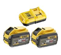 Pack DEWALT DCB118X2-QW FLEXVOLT avec chargeur DCB118 et 2 batteries 9,0 Ah / 54V DCB547