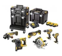 Pack DEWALT DCK685P3T XR 18V Brushless 6 Outils + 3 Batteries 5Ah TSTAK