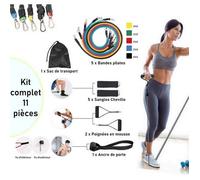 Pack d'Exercice 11 pièces - Kit de musculation -Accessoire Yoga - Pack de sport de Fitness et de Pilates à domicile- Sun&Sia