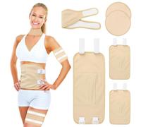 Pack d'Huile de Ricin,6 Pièce Kit d'huile De Ricin Réutilisable,Réutilisables Castor Oil Packs,Enveloppements D'huile De Ricin Réutilisables Pour Relaxation Du Ventre,Du Cou,Des Genoux