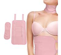 Pack D'huile de Ricin, Kit de Pack D'huile de Ricin Biologique Réutilisable pour la Désintoxication du Foie, la Taille et le Cou Pack D'huile de Ricin pour un Sommeil Confortable (Rose)