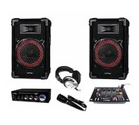 Ibiza Pack d'initiation DJ pour 11-15 ans – PA, USB, RCA, 100 W, montage au sol