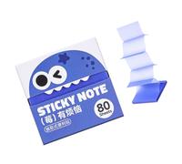 Pack distributeur transparent de notes autocollantes, Blue | 80 feuilles de mémo carrées pour les tâches de réunion, les onglets d ' étude, les marges du livre