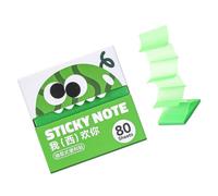 Pack distributeur transparent de notes autocollantes, Green | 80 feuilles de mémo carrées pour les tâches de réunion, les onglets d ' étude, les marges du livre