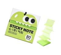Pack distributeur transparent de notes autocollantes, Light Green | 80 feuilles de mémo carrées pour les tâches de réunion, les onglets d ' étude, les marges du livre