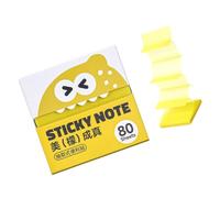 Pack distributeur transparent de notes autocollantes, Yellow | 80 feuilles de mémo carrées pour les tâches de réunion, les onglets d ' étude, les marges du livre