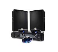 PACK DJ Amplificateur 1000W, Enceintes 8" 2x300W, Câbles, Animation LED, Petite Sono, Soirée, Fête, Anniversaire, Bar