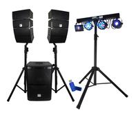 Pack DJ - BM SONIC - Pure ARRAY 1000 - 1000W - 2x250W satellites + caisson 500W - Bluetooth USB + Pack lumières DMX