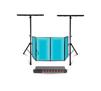 Pack DJ Façade 1200 x 700 - 2 supports lumière Mooving DJLIGHT - Boîtier Dispatching 8 voies - Soirée Fête Pro Mariage