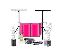Pack DJ Façade 1200 x 700 - Machine fumée PARTY-SM400 - 2 Machines Bulles Ibiza LED BUBBLE-DREAM - 2 pieds Support Lumière Noir