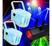 PACK DJ Light EFFET 56 LEDS RVAB JEUX DE LUMIÈRE LED + 2 DERBY RGBW + 1 GOBO FLOWER
