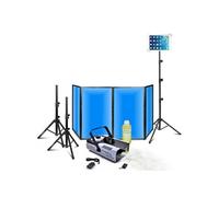 Pack DJ Lumière Façade 1200 x 700 - Machine fumée LSM1200PRO - Pied Support Tablette - 2 Pieds Supports Enceintes - Sono Fête