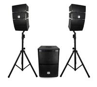 Pack DJ Pure Array 1000 - Enceintes satellites + Caisson + Pieds - 1000W USB/SD/BT