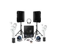 Pack DJ Sono 2 Enceintes DISCO15B 700W - Caisson 800W SUB15A - Table Mixage DJM250BT-MKII - 2 PAR RGB - 2 Machines à Bulles