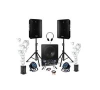 Pack DJ Sono 2 Enceintes DISCO15B 700W - Caisson 800W SUB15A - Table Mixage DJM250BT-MKII - 2 PAR RGB - 2 Machines à Bulles