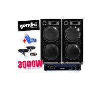 Pack DJ sono AMPLI, Enceintes 2x 1000W+clé USB 32Go