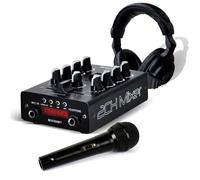 Pack Dj Sono Table de mixage USB Bluetooth IBIZA SOUND MIX500-BT + Casque + Micro