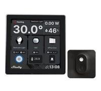 Shelly Kit domotique Wall Display Noir + Blu H&T Noir – Wi‑Fi/Bluetooth, Thermostat, Relais 5A