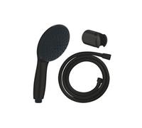 Pack douchette 2 jets Vitalio Start 110 + Flexible de douche VitalioFlex Trend 1750 mm et support noir mat