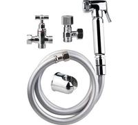 PACK DOUCHETTE HYGIENIQUE SANITIE JET CONFORT + ROBINET EQUERRE CHROME RIQUIER