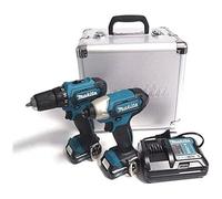 Makita CLX224X Ensemble de 2 machines DF333DZ+TD110DZ (2x1,5Ah+DC10WD+Valise en métal)
