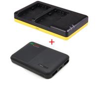 Pack duo chargeur USB et powerbank 5000mAh pour 2 batteries Sony NP-FH30 / NP-FH50