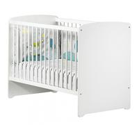 Pack duo lit bébé têtes panneaux et tiroir New Basic blanc (60 x 120 cm)