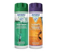 Pack duo NIKWAX TECH WASH et TX.Direct, Nettoyant et Imperméabilisant techniques pour vêtements imperméables, Nettoient, Imperméabilisent, Revitalisent la respirabilité, 2 x 300ml