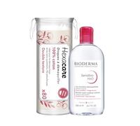 Pack Eau Micellaire Sensibio H2O BIODERMA 500 ml et 80 Cotons Ronds HEXACARE OFFERTS - Nettoyant & Démaquillant Visage et Yeux - Peaux Sensibles - Sans Rinçage - Haute Tolérance
