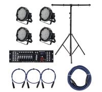 Pack Eclairage PAR 144 LED Projecteur Effet Strobo USB DMX Mixer Cable Trepied