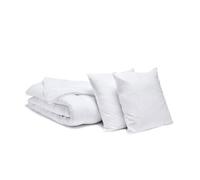 Pack Économique Couette Tempérée 220x240 cm + 2 Oreillers Moelleux 60x60 cm - Pout lit 2 personnes - BLEU CALIN