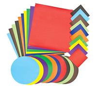 Pack Économique de Papier Gommé en Forme de Carré et Cercle pour Fabriquer des Cartes et Collages et Décorer Les Projets de Loisirs Créatifs (Lot de 300)