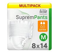 Pack économiseur 8 x LILLE HEALTHCARE SUPREM Pants Extra (1430 ml) Medium (80 - 110 cm) - 14 par paquet