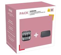 Pack Ecouteurs intra-auriculaires sans fil Samsung Galaxy Buds 3 avec réduction de bruit Argent + Chargeur sans fil rapide 15 W Graphite