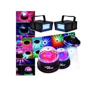 Pack EFFET FIESTA 2 SUNMAGIC + 2 LED STROBE BLANC + effet OVNI LED RVB