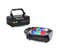 Pack Effet Laser LZR200RGB-MULTI Ibiza - Jeu de Lumière LED8-MINI Soirée Ambiance Animation Discothèque Club Bar Musique