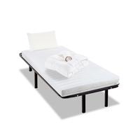 Pack Prêt à dormir EGIO 90x190 cm - Matelas Latex Like + Sommier Métal + Accessoires G