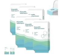 Pack Einweg-Toilettensitzbez Étanche, Avec Languettes Adhésives (6set) | Taille étendue, protection double couche, dos adhésif antidérapant, pour les voyages et les toilettes publiques.