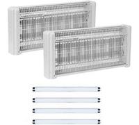 pack electris 2x destructeurs d'insectes electrique 30w antimoustique 4 tubes