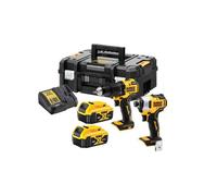 Pack perceuse visseuse à percussion 18V DCD709 + visseuse à chocs 18V DCF809 (2X4AH) en coffret T-STAK - DEWALT - DCK2062M2T