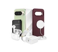 Pack Elite pour Pixel 10 Pro Coque, Verre, Chargeurs, Batterie externe, Magsafe, Ecouteurs Bluetooth (7 pièces) Bordeaux