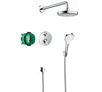 Croma Select S, Pack encastré Design ShowerSet Croma Select S / Ecostat S, Chrome (27295000)