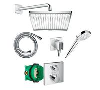 Pack encastré avec mitigeur thermostatique Ecostat Square chromé - 26998000