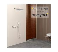 Pack encastre triverde mitigeur 2 boutons chrome - CRISTINA ONDYNA XTV68351