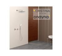 Pack encastre triverde mitigeur 2 boutons chrome - CRISTINA ONDYNA XTV68351