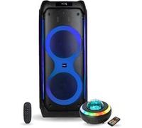 Pack Enceinte Autonome Active USB Bluetooth Ibiza 1200W COLUMBA1200 - Enceinte Lumineuse Relax Nebula - Disco Sono Fête Soirée DJ