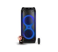 Pack Enceinte Autonome Bluetooth Active USB 1200W COLUMBA1200 - Boule Disco RGB LED Effet Astro Fête Musique Anniversaire DJ
