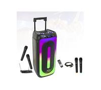 Pack Enceinte Autonome Karaoke USB Bluetooth MS-MAGIC-SOUND1000 TWS 1000W 4 Micros Sans Fil - Dj Fête Anniversaire