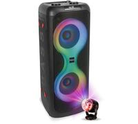 Pack Enceinte Autonome sans fil Bluetooth 700W USB SD TWS Ibiza Sound COLUMBA700 - Boule Disco RGB LED Effet Astro - Sono DJ Soirée